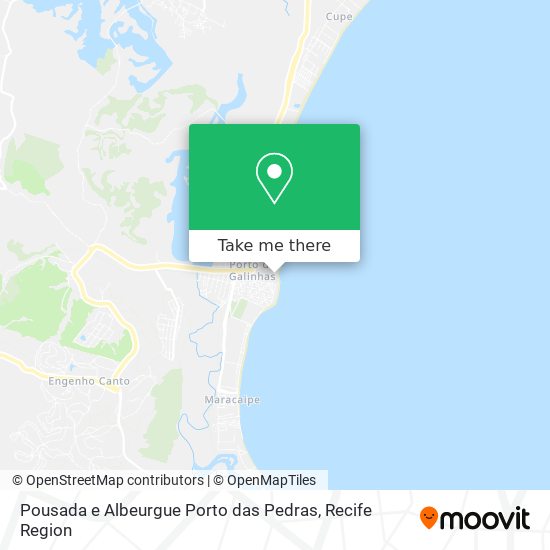 Pousada e Albeurgue Porto das Pedras map