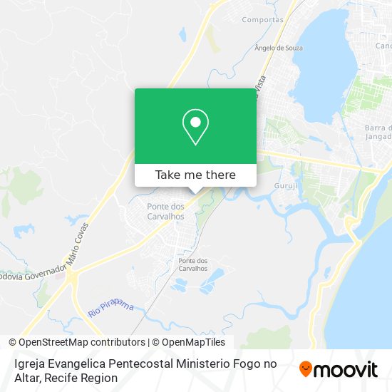 Igreja Evangelica Pentecostal Ministerio Fogo no Altar map