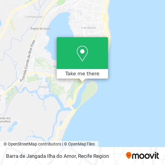 Barra de Jangada Ilha do Amor map