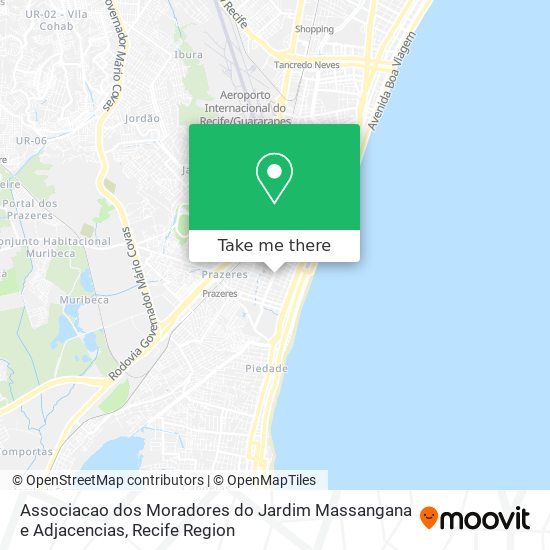 Associacao dos Moradores do Jardim Massangana e Adjacencias map