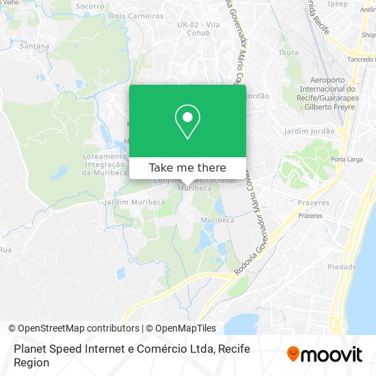 Mapa Planet Speed Internet e Comércio Ltda