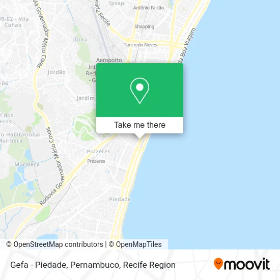 Gefa - Piedade, Pernambuco map