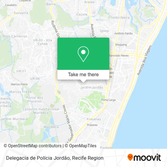 Delegacia de Polícia Jordão map