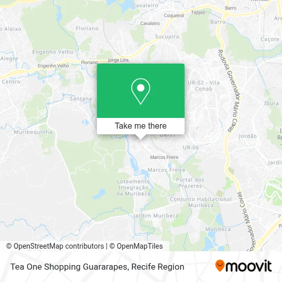 Tea One Shopping Guararapes map