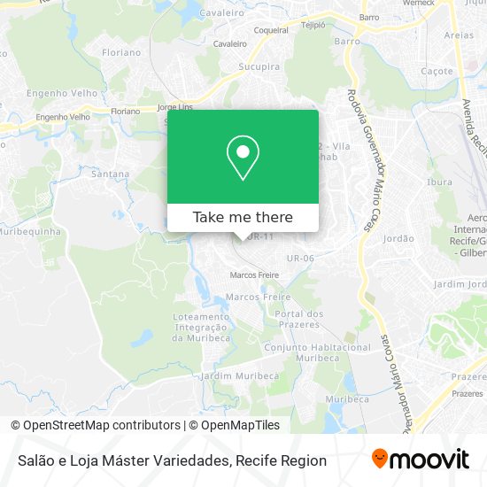 Salão e Loja Máster Variedades map