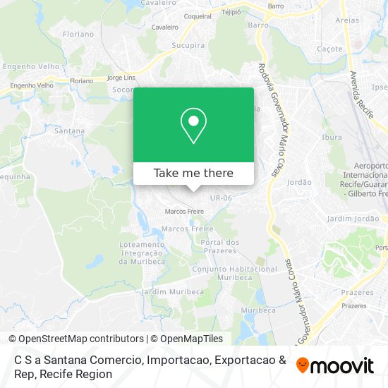 C S a Santana Comercio, Importacao, Exportacao & Rep map
