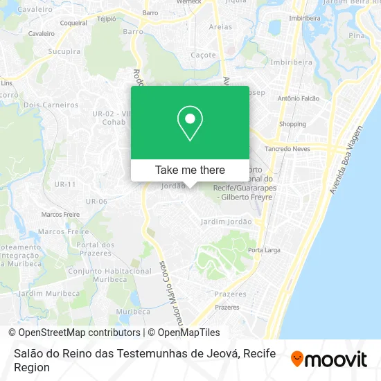 Salão do Reino das Testemunhas de Jeová map
