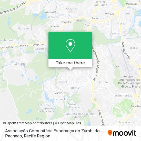 Associação Comunitária Esperança do Zumbi do Pacheco map