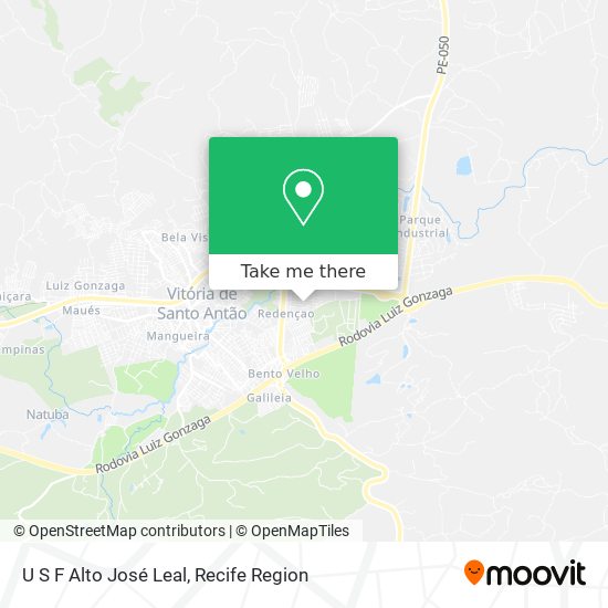U S F Alto José Leal map