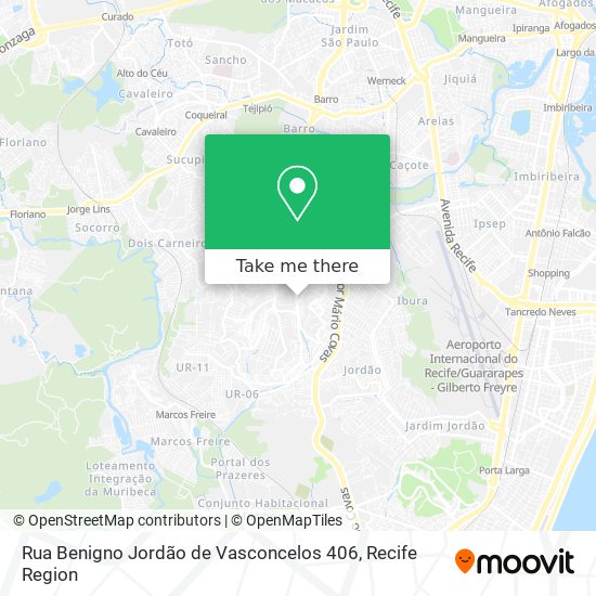 Rua Benigno Jordão de Vasconcelos 406 map