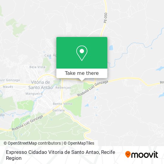 Expresso Cidadao Vitoria de Santo Antao map