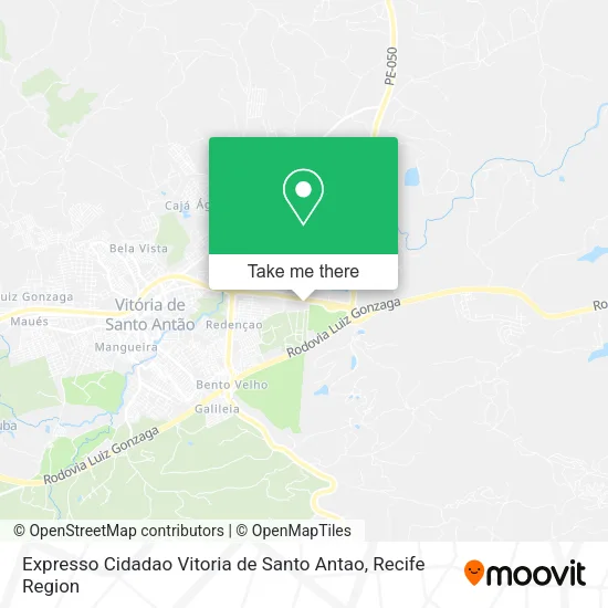 Expresso Cidadao Vitoria de Santo Antao map