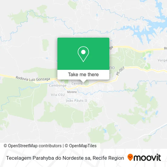 Tecelagem Parahyba do Nordeste sa map