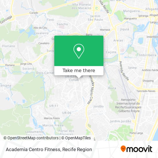 Academia Centro Fitness map