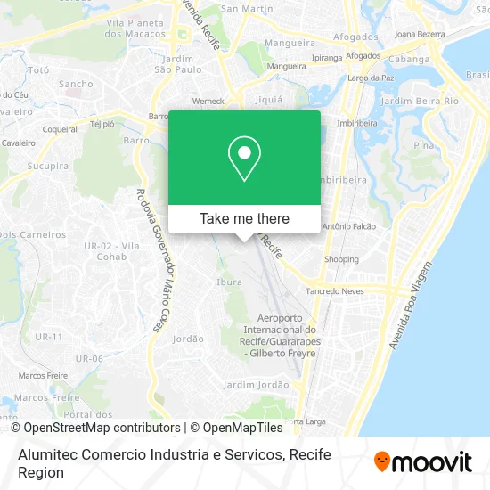 Alumitec Comercio Industria e Servicos map