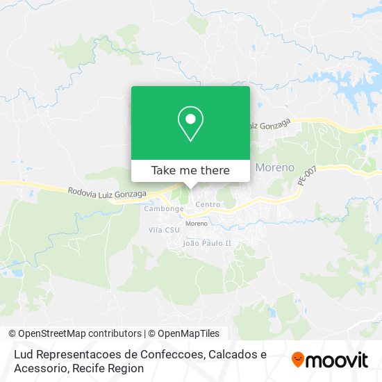Lud Representacoes de Confeccoes, Calcados e Acessorio map