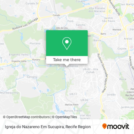 Igreja do Nazareno Em Sucupira map