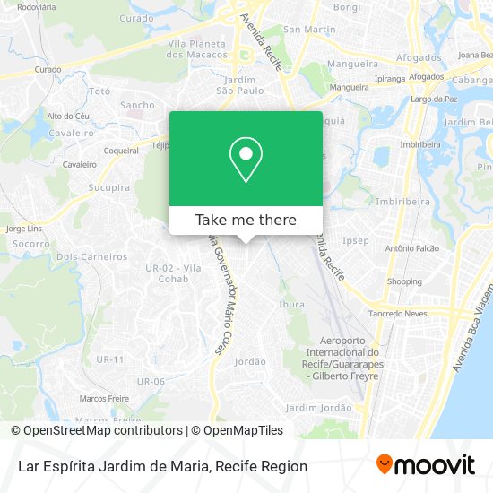 Lar Espírita Jardim de Maria map