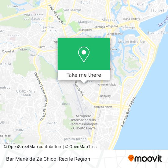 Bar Mané de Zé Chico map