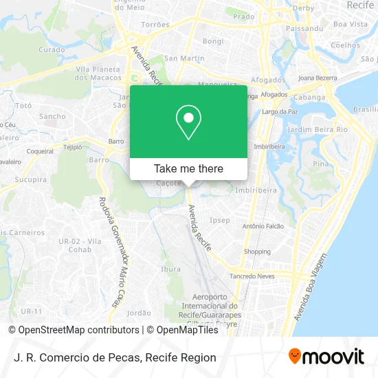 J. R. Comercio de Pecas map