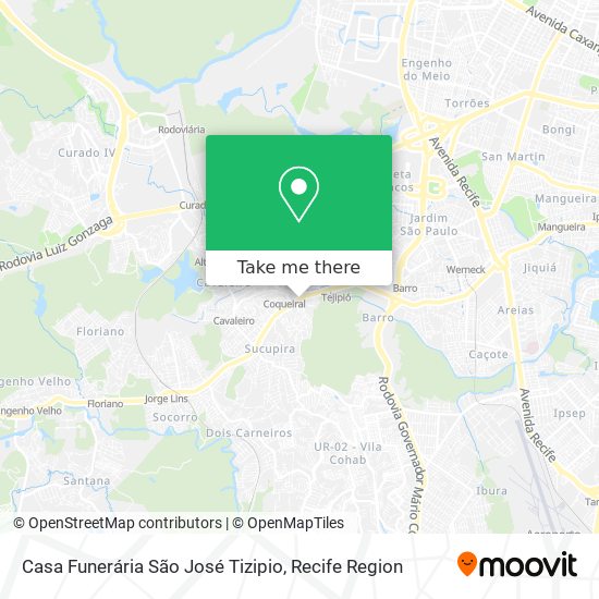 Casa Funerária São José Tizipio map
