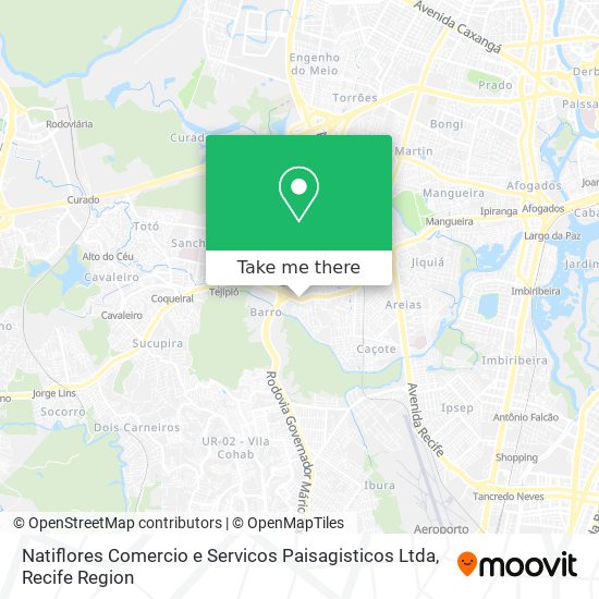 Natiflores Comercio e Servicos Paisagisticos Ltda map