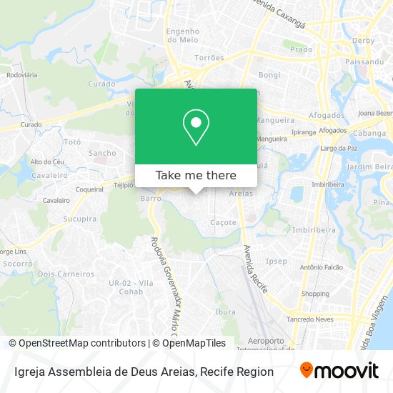 Igreja Assembleia de Deus Areias map