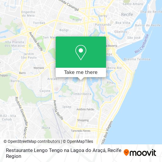 Restaurante Lengo Tengo na Lagoa do Araçá map