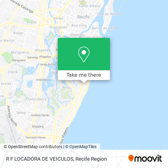 R F LOCADORA DE VEICULOS map