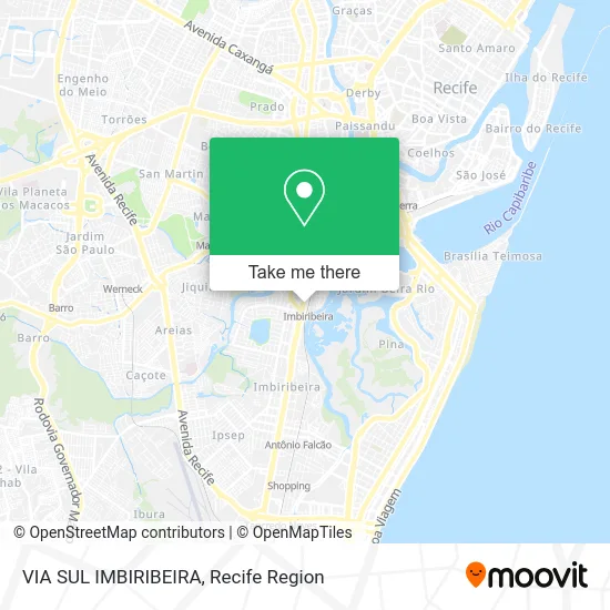 VIA SUL IMBIRIBEIRA map