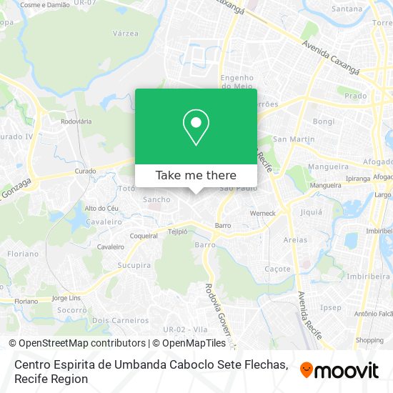 Centro Espirita de Umbanda Caboclo Sete Flechas map