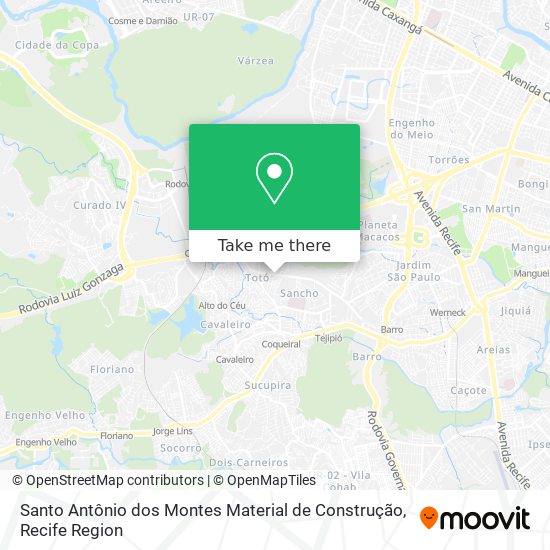 Santo Antônio dos Montes Material de Construção map