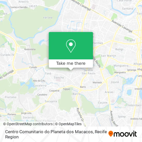 Centro Comunitario do Planeta dos Macacos map