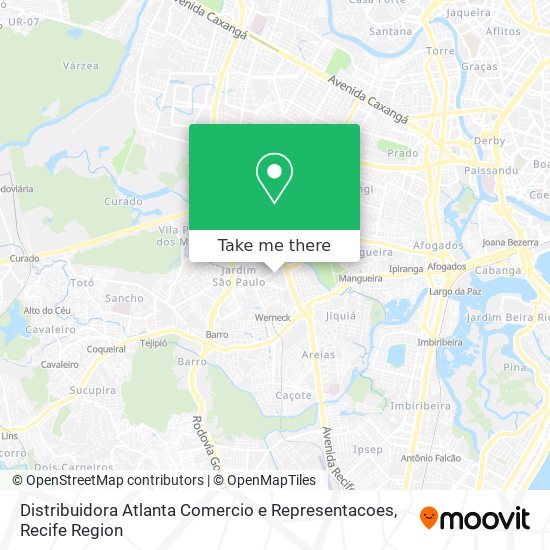 Distribuidora Atlanta Comercio e Representacoes map