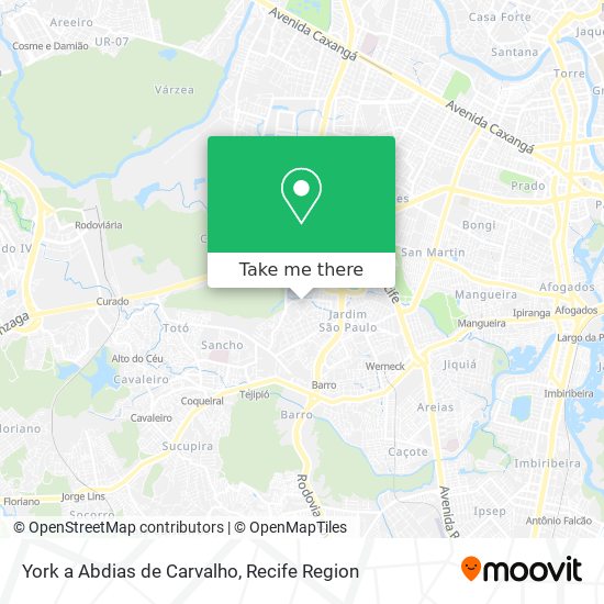 York a Abdias de Carvalho map