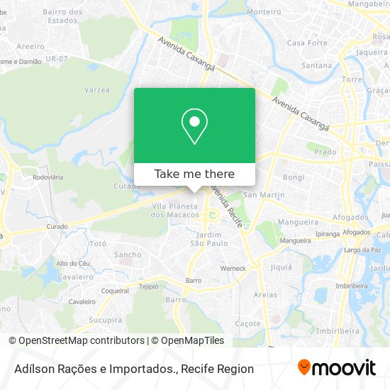 Adílson Rações e Importados. map