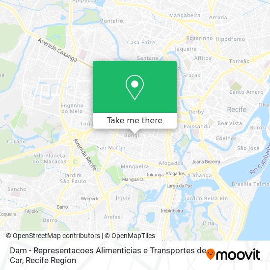Dam - Representacoes Alimenticias e Transportes de Car map