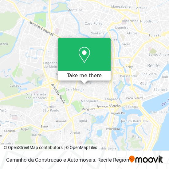 Mapa Caminho da Construcao e Automoveis