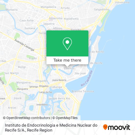 Instituto de Endocrinologia e Medicina Nuclear do Recife S / A. map