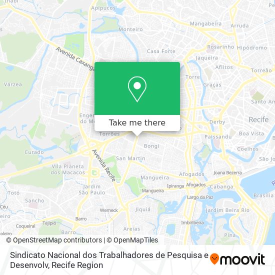 Sindicato Nacional dos Trabalhadores de Pesquisa e Desenvolv map