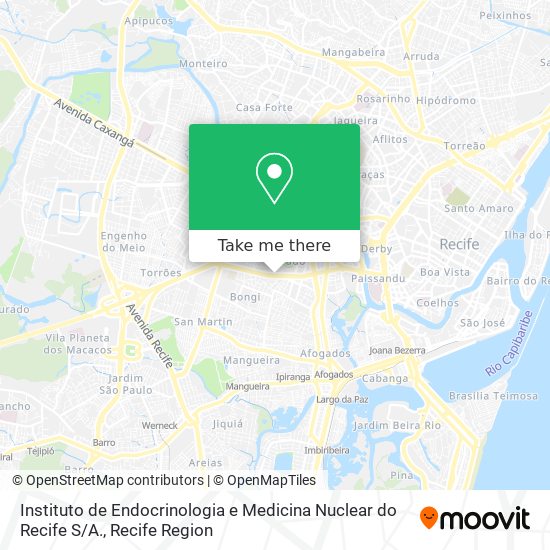 Instituto de Endocrinologia e Medicina Nuclear do Recife S / A. map