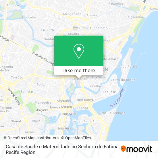 Mapa Casa de Saude e Maternidade no Senhora de Fatima