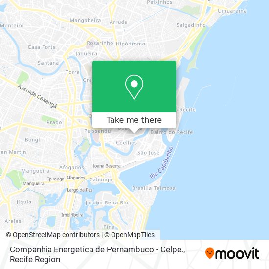 Mapa Companhia Energética de Pernambuco - Celpe.