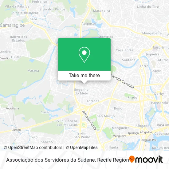 Associação dos Servidores da Sudene map