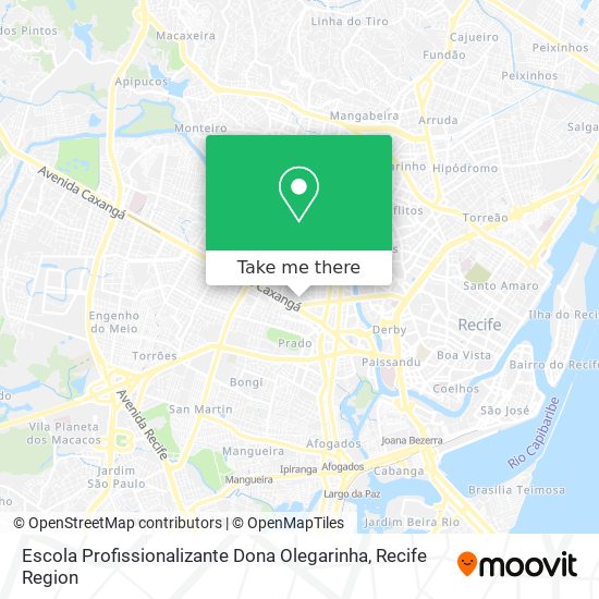 Mapa Escola Profissionalizante Dona Olegarinha