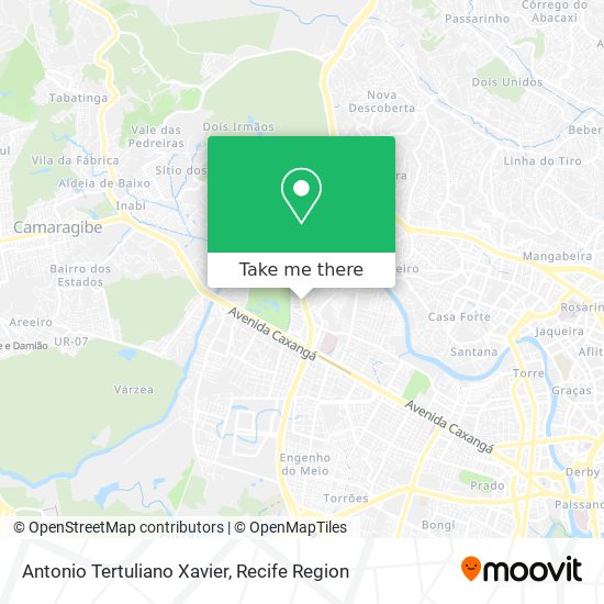 Antonio Tertuliano Xavier map