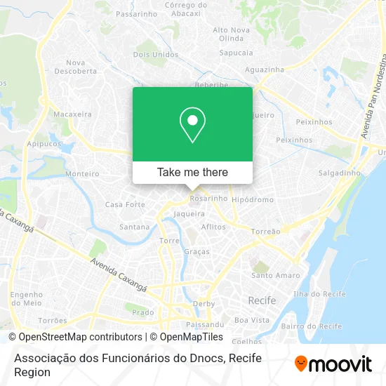 Associação dos Funcionários do Dnocs map