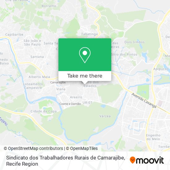 Sindicato dos Trabalhadores Rurais de Camarajibe map