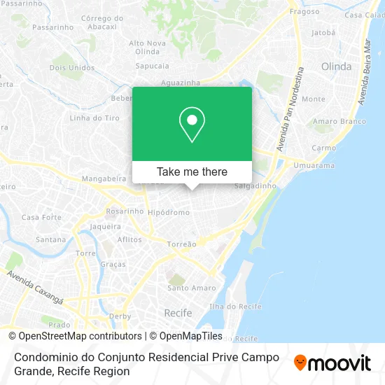 Condominio do Conjunto Residencial Prive Campo Grande map