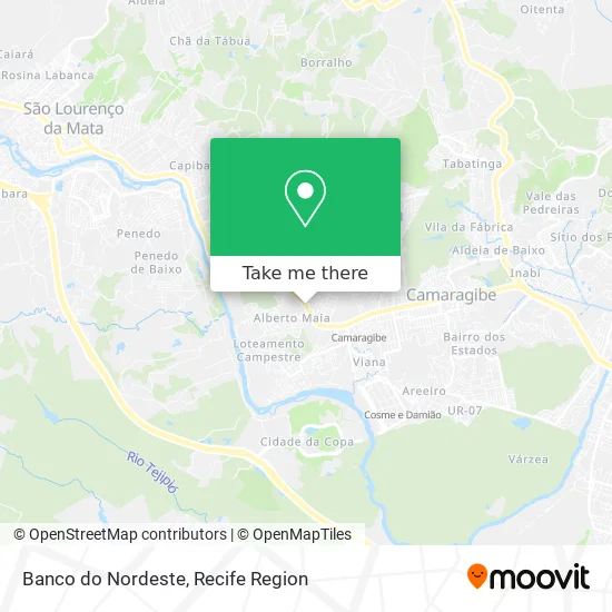 Banco do Nordeste map